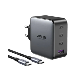 Ugreen Gan Fast Charger With 100w USB-C Cable, CD226 - Gray (90575)- (Open Sealed) Ugreen Gan Fast Charger With 100w USB-C Cable, CD226 - Gray (90575)- (Open Sealed)